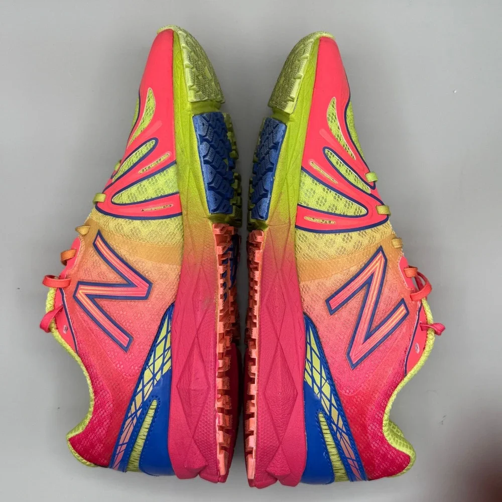 New Balance Womens Running Shoes Neon Pink Yellow Blue Sneakers Size 7.5 - Picture 5 of 9
